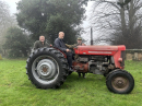 This tractor was also blessed - the rector in the hot seat.